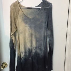 Tie dye mesh high low Tunic size M